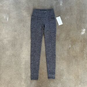 NWT Athleta Herringbone Metro High Waisted Legging in Black Size XXS Activewear
